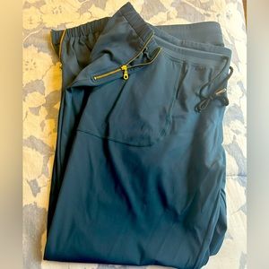 Zyia Teal Peak Zipper Joggers